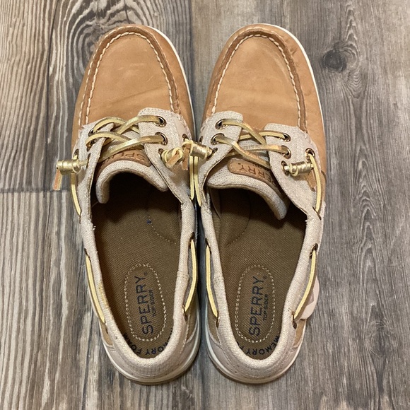 Sperry Top Sider Memory Foam Gold Laced Shoes Women’s 6.5 - Picture 7 of 8